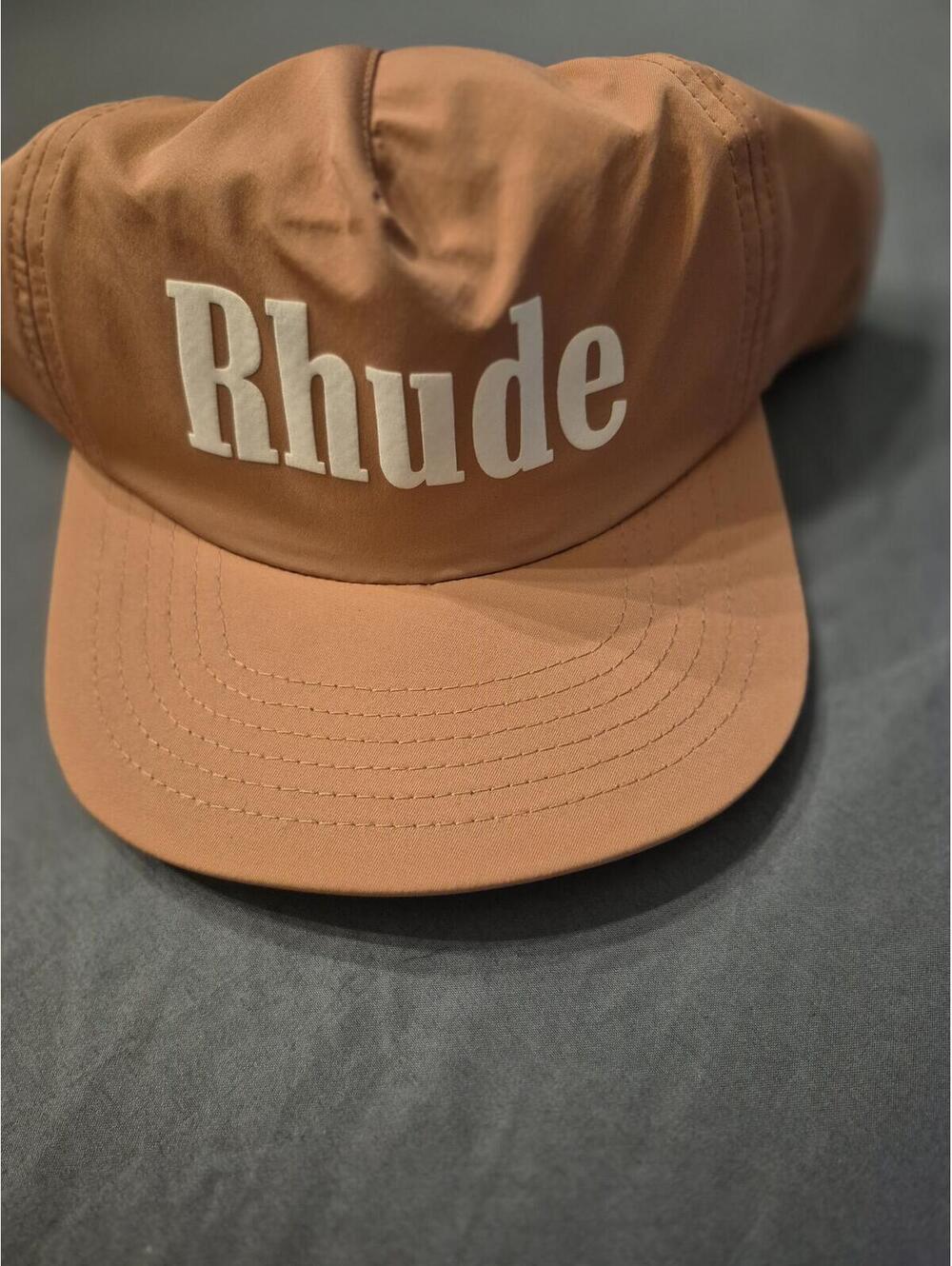 Rhude Orange Sport Logo Snapback Hat